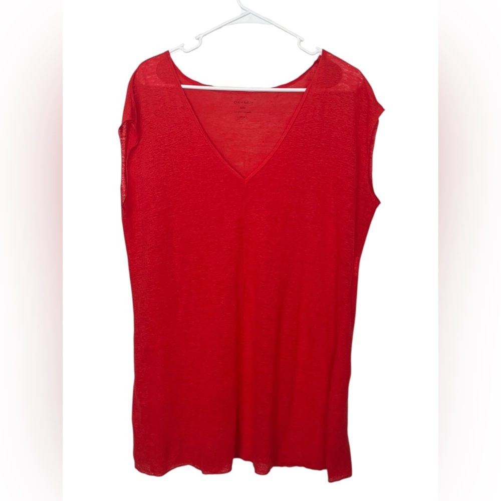 Osklen Coral Linen Oversized Top/Coverup Size L